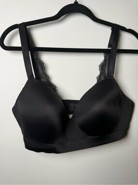 Soma Women’s Embliss Luxe Wireless Lace J Hook Bra, Color: Black, Size: 40C